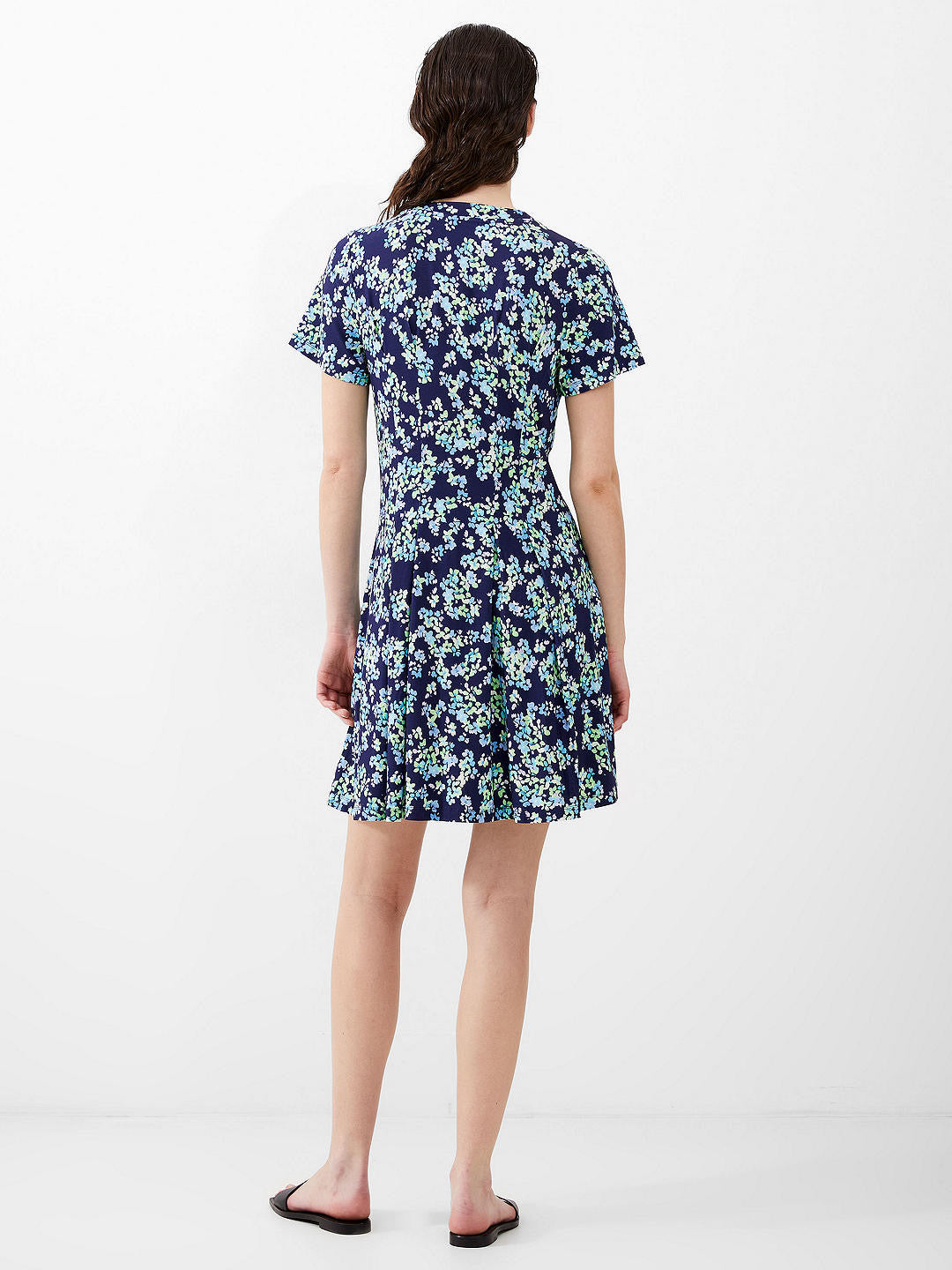 French Connection Midnight Blue Benedetta Meadow VNK Flower Dress