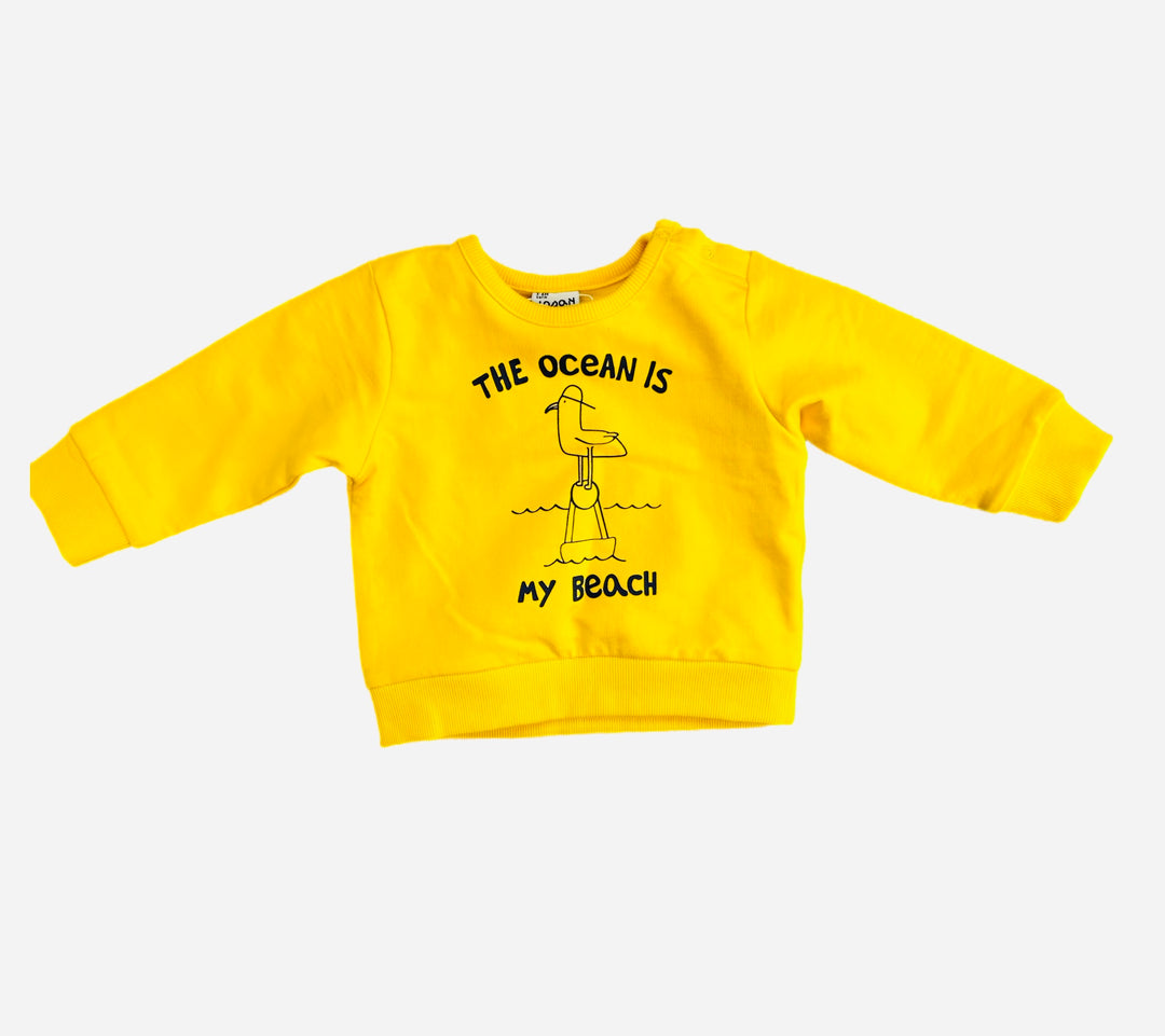 Losan Baby Yellow Seagull Ocean Sweater
