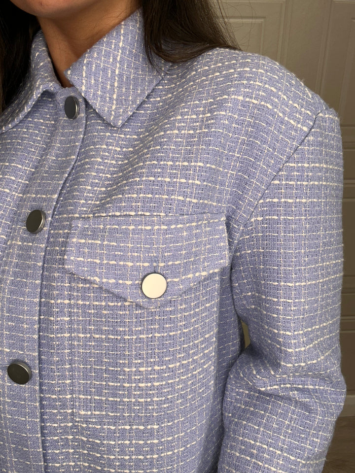 French Connection Bluebell & Classic Cream Boucle Jacket