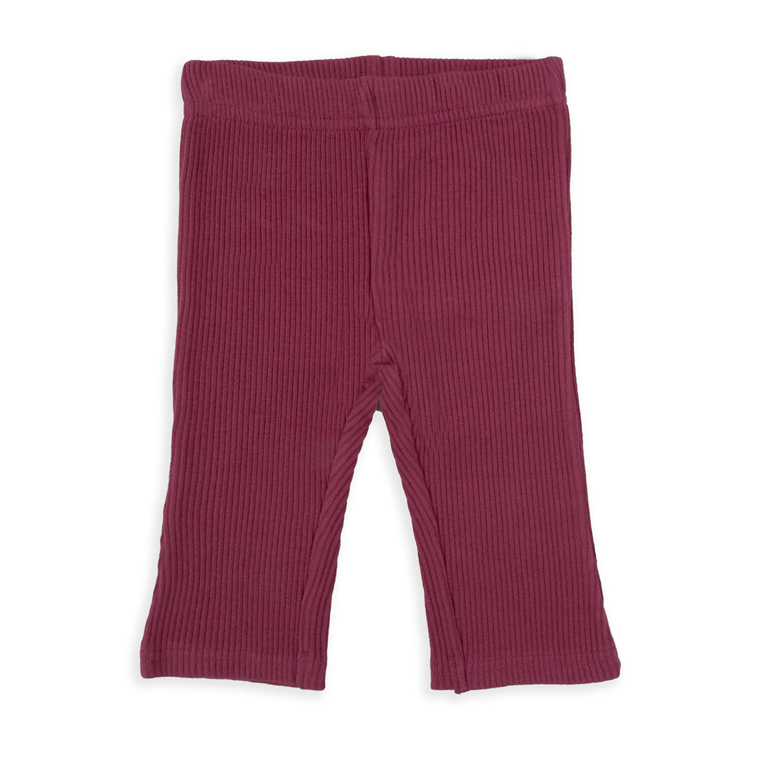 Babybol Wine Ribbed Leggings