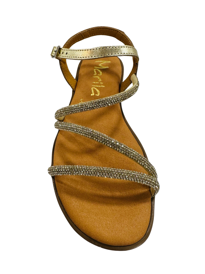 Marila Brades Gold Diamanté Sandal