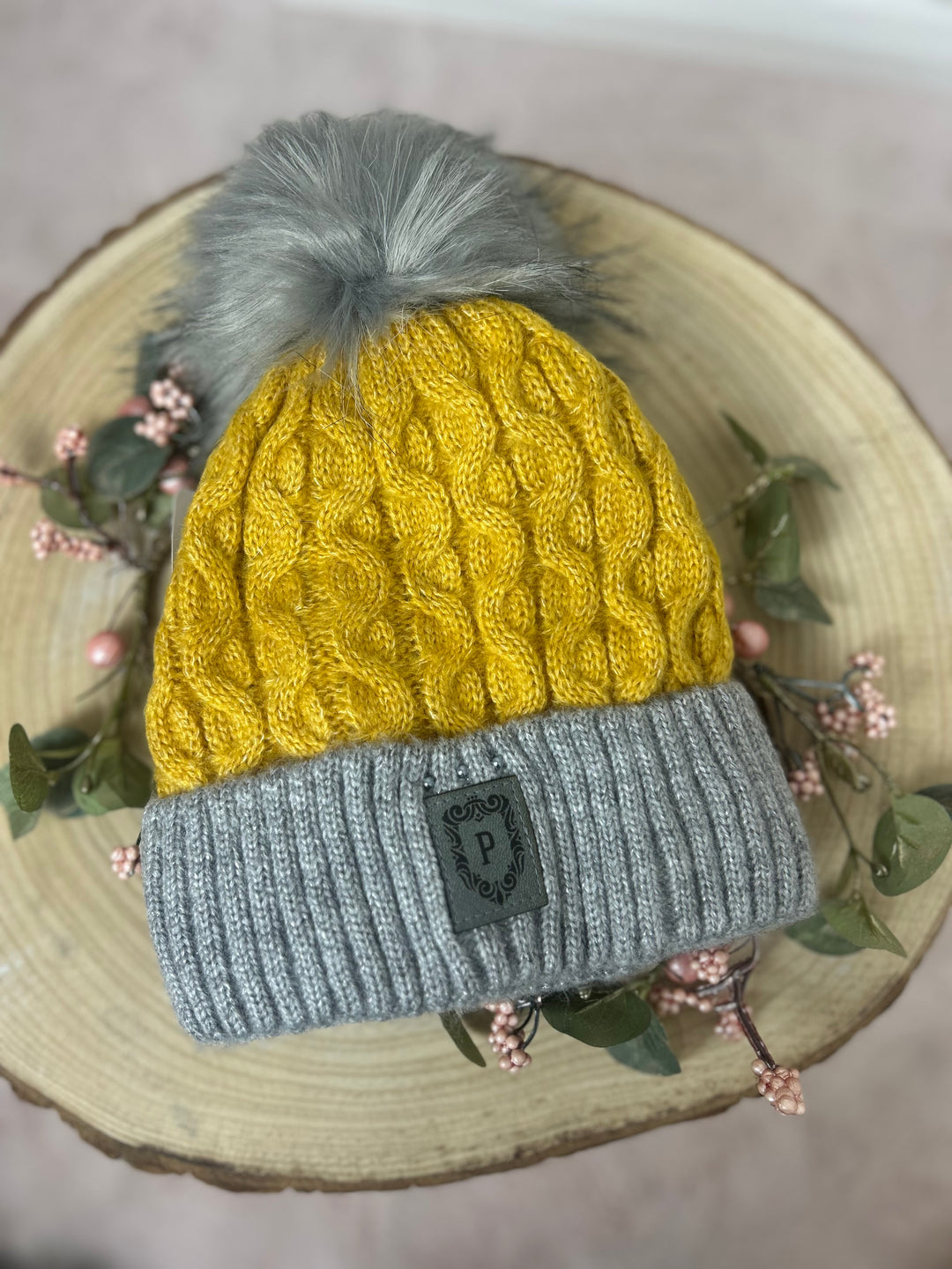 Perfect Two Tone Fleece Lined Hat Yellow