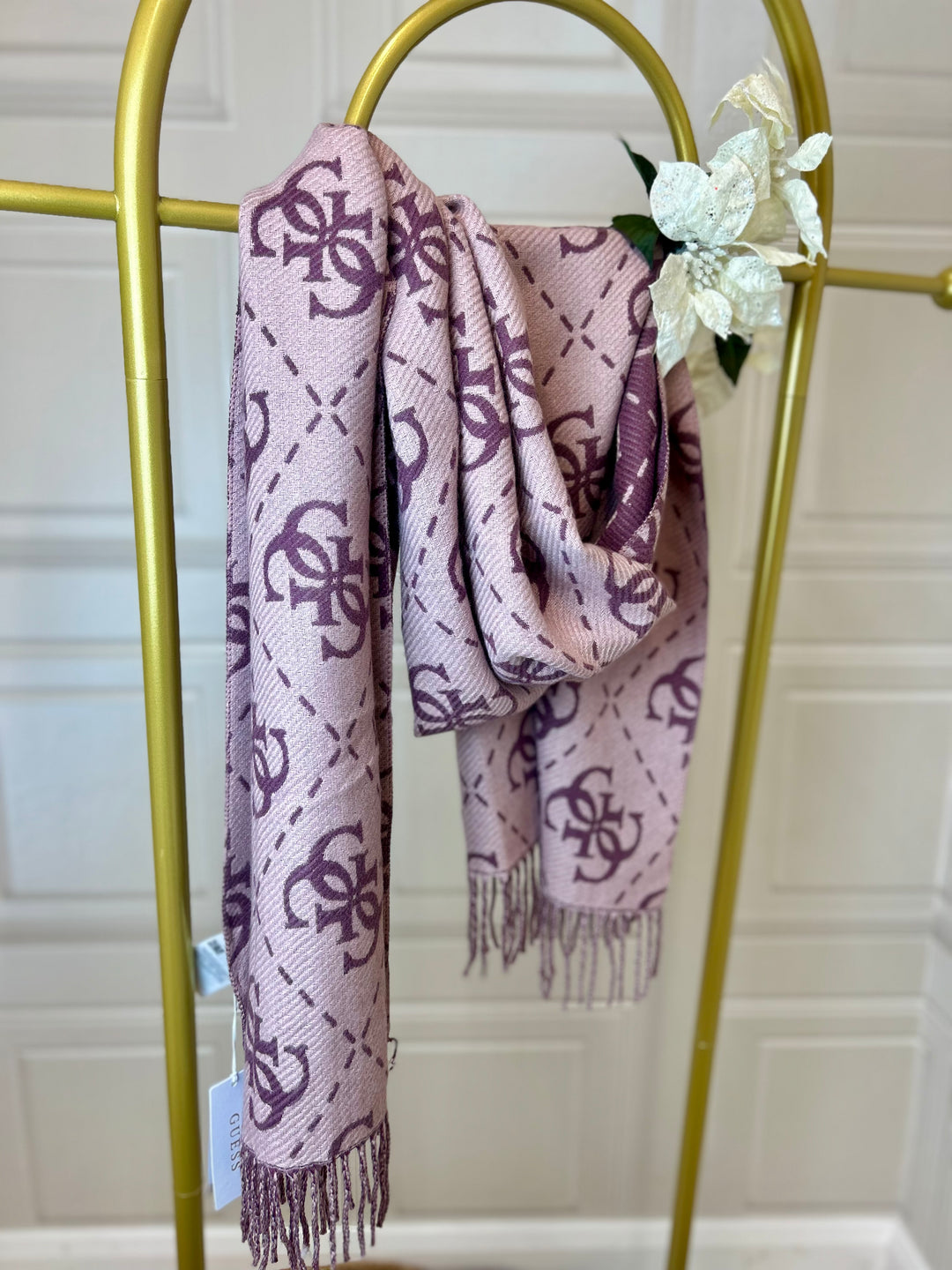 Guess Grape 4G Logo Scarf