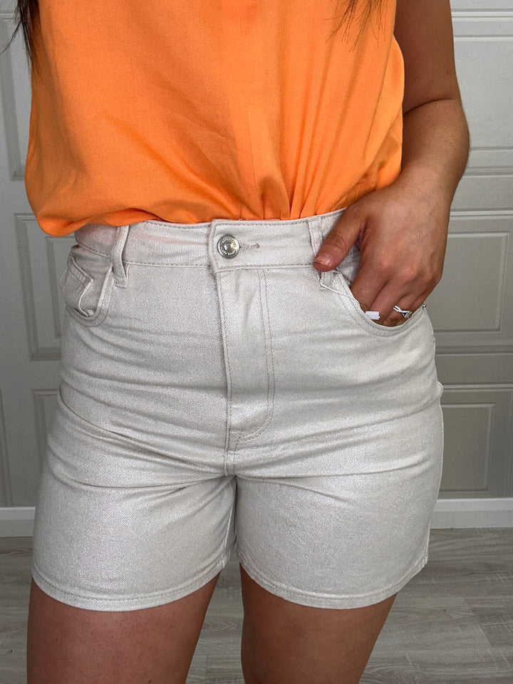 Tiffosi Lana Ivory Sparkle Shorts