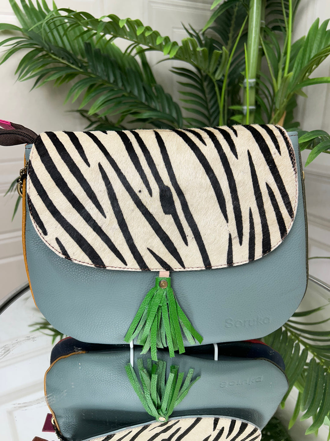 Soruka (81012) Animal Print Tassle Handbag