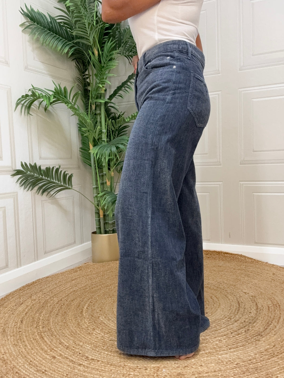 Guess Bellflower Denim Wide Leg Jean