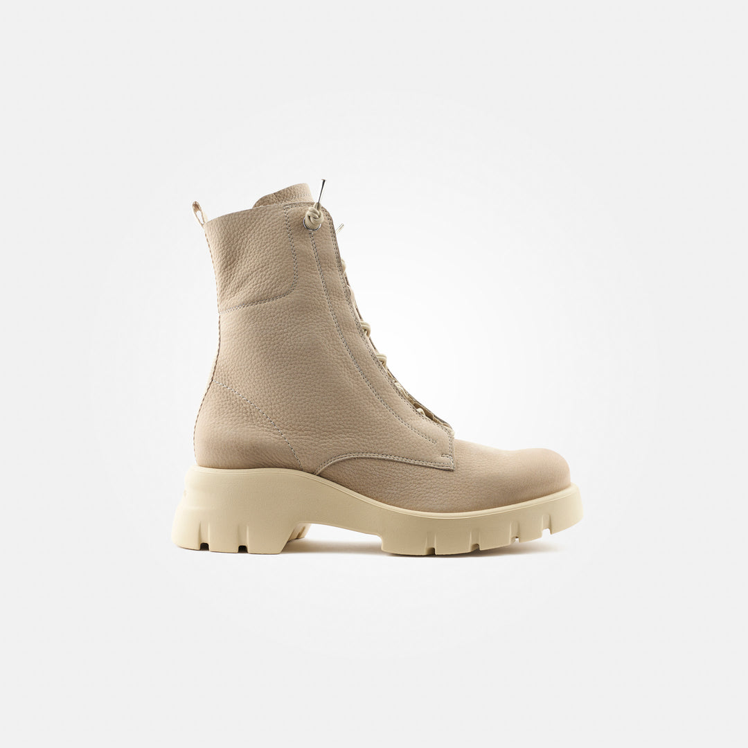 Paul Green Grained Nubuk Almond Boot