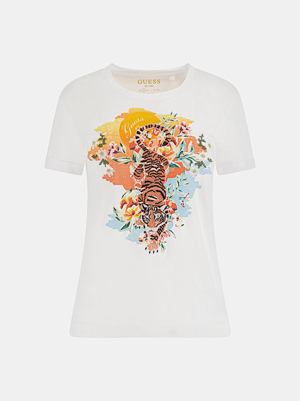 Guess Crouching Tiger White Tee