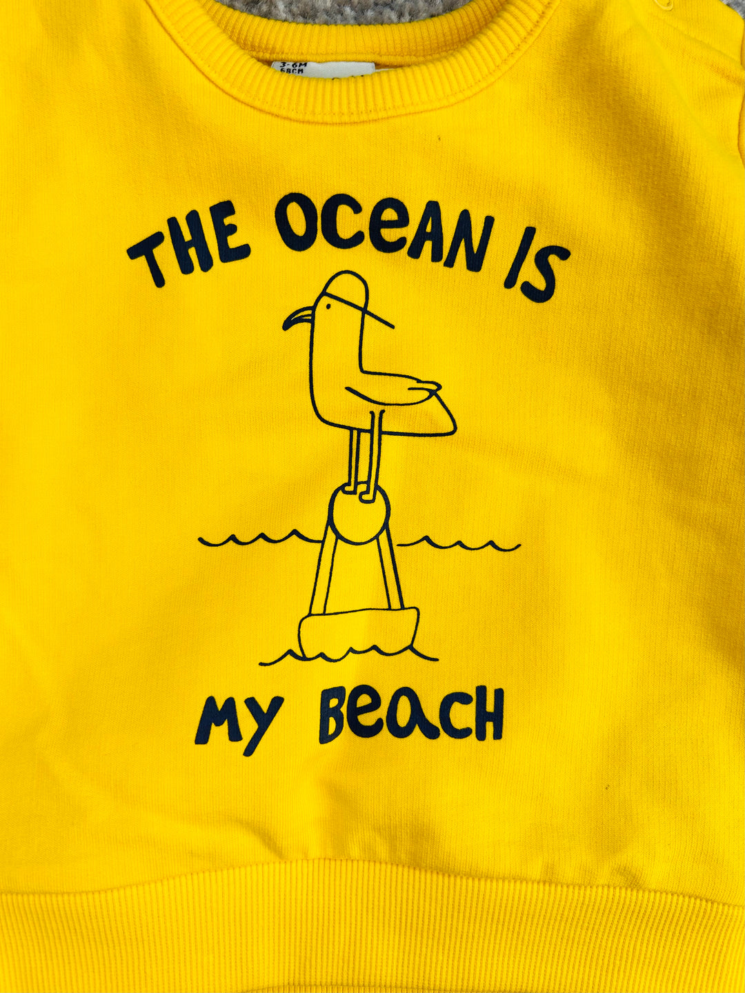 Losan Baby Yellow Seagull Ocean Sweater