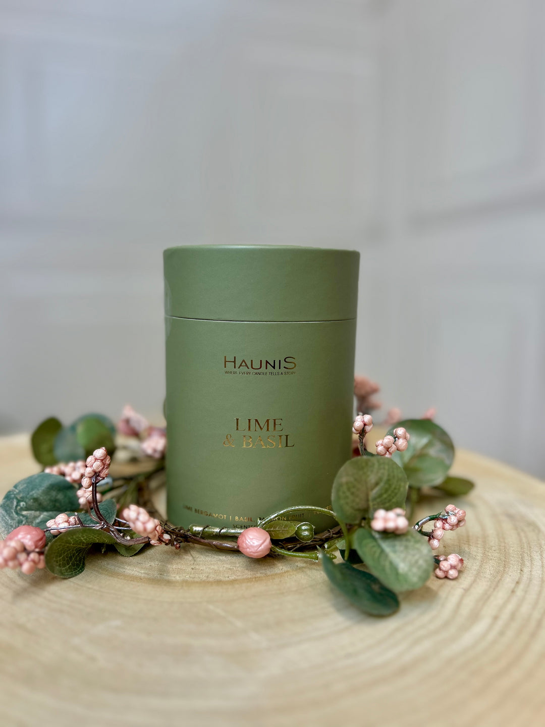 Haunis Lime & Basil Scented Candle 280G