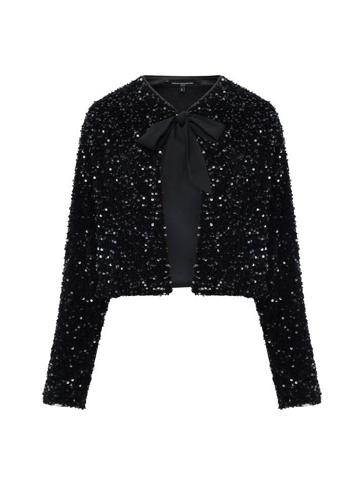 French Connection Monet Sequin Cropped Jacket Cardigan
