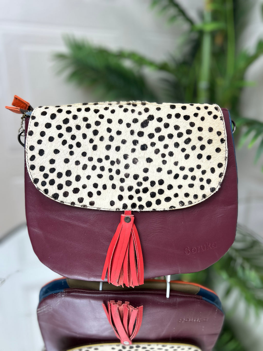 Soruka (81012) Animal Print Tassle Handbag