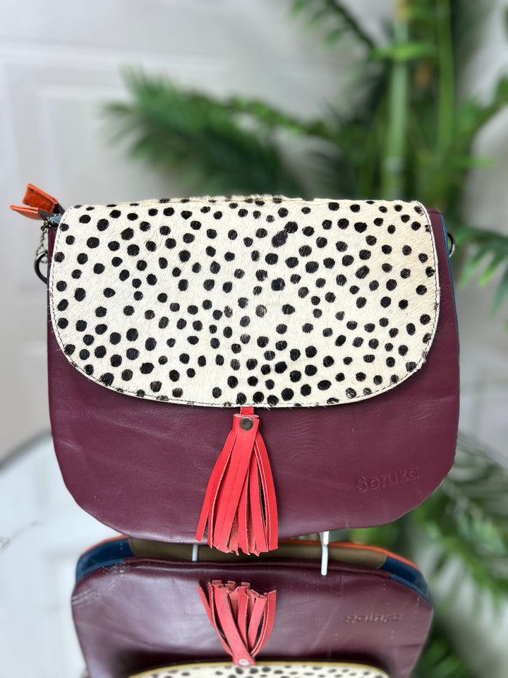 Soruka (81012) Animal Print Tassle Handbag