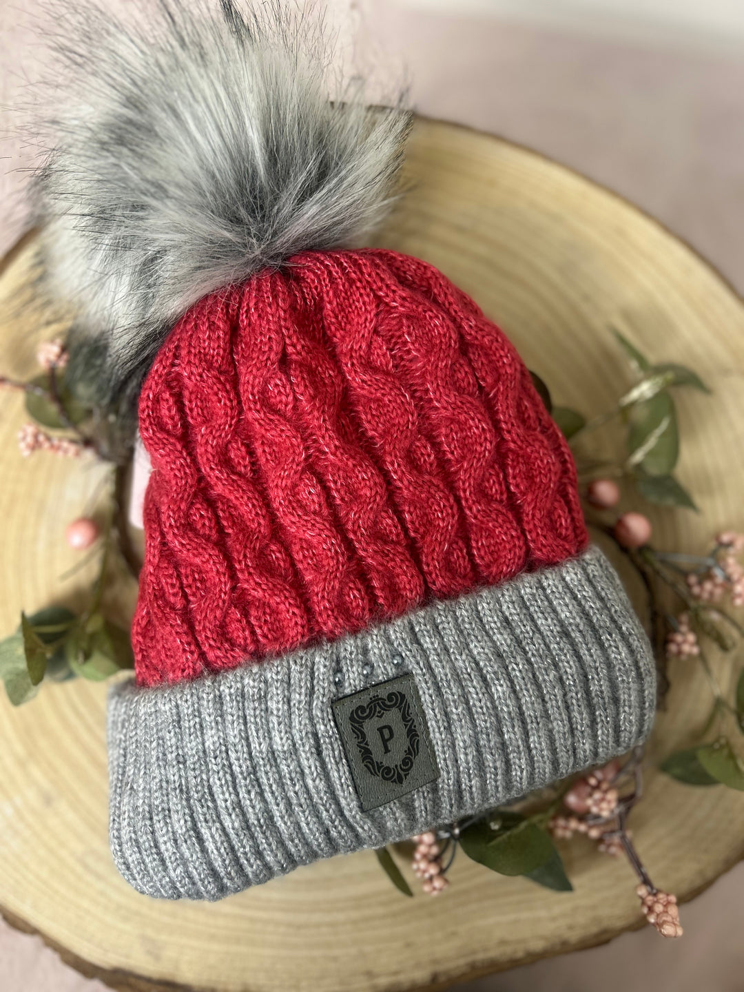 Perfect Two Tone Fleece Lined Hat Raspberry