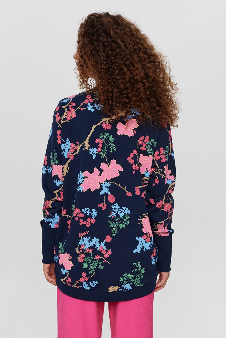 Numph Nunikola Dark Sapphire Flower Sweater