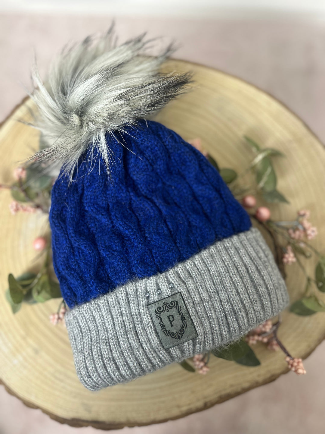 Perfect Two Tone Fleece Lined Hat Royal Blue
