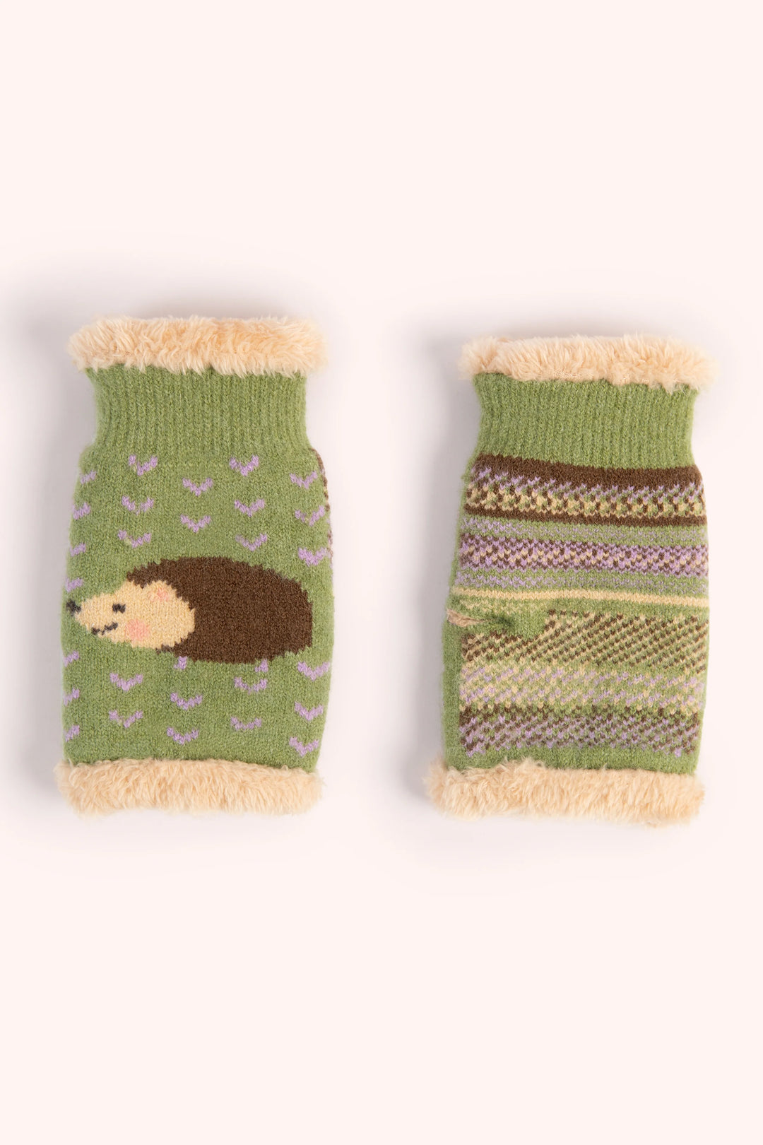 Powder Hedgehog Sage Wrist Warmers