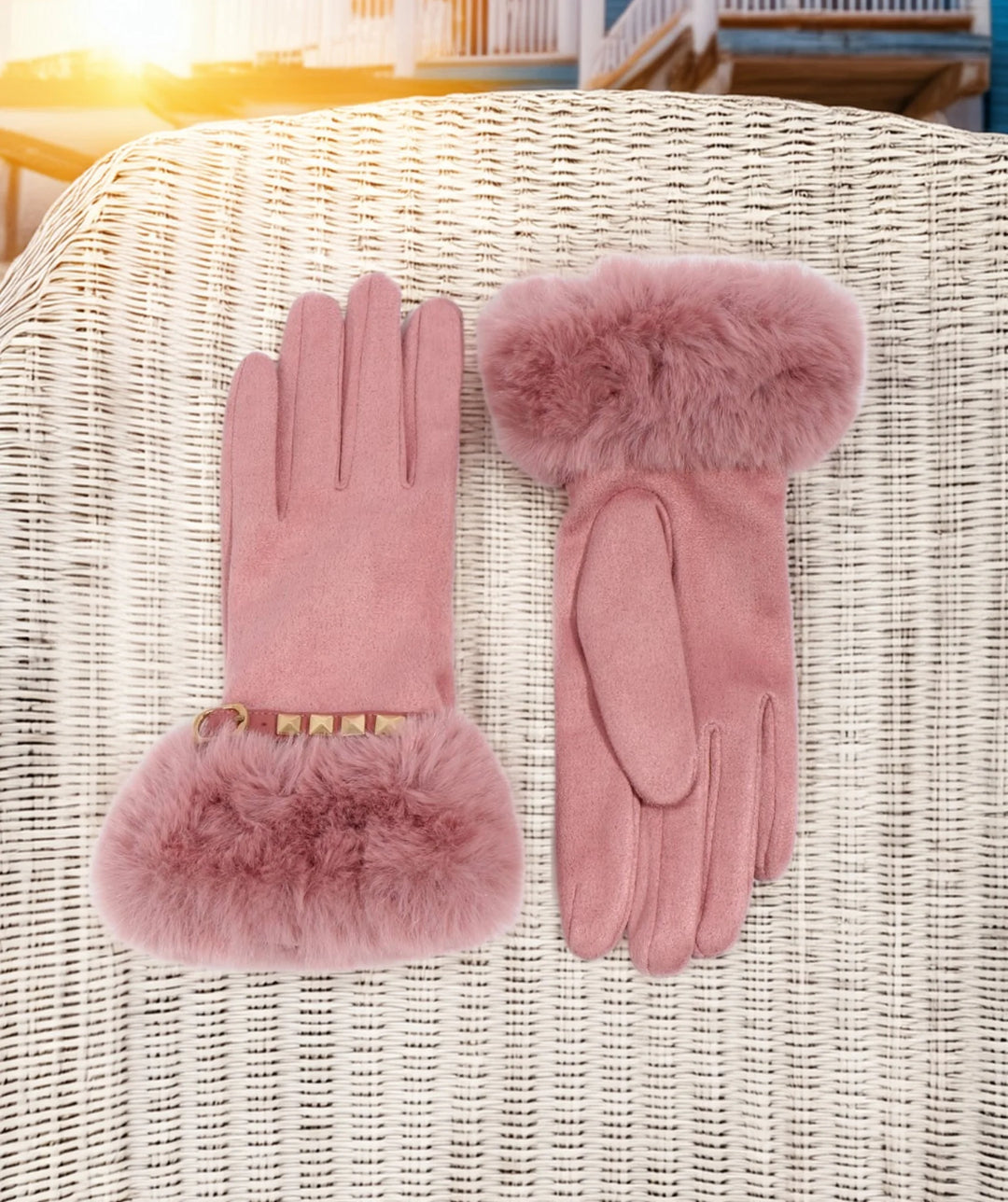 Pia Rossini Chiara Stud Embellished Blush Glove