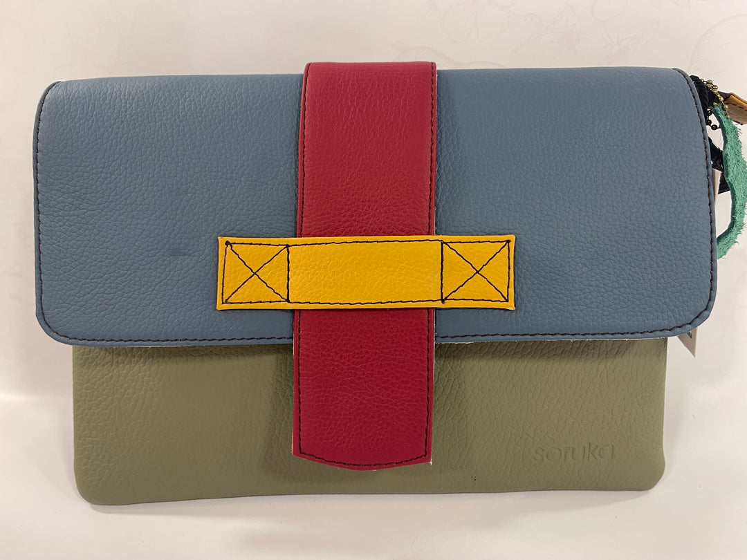 Soruka Envelope Sage/Blue Crossbody Bag