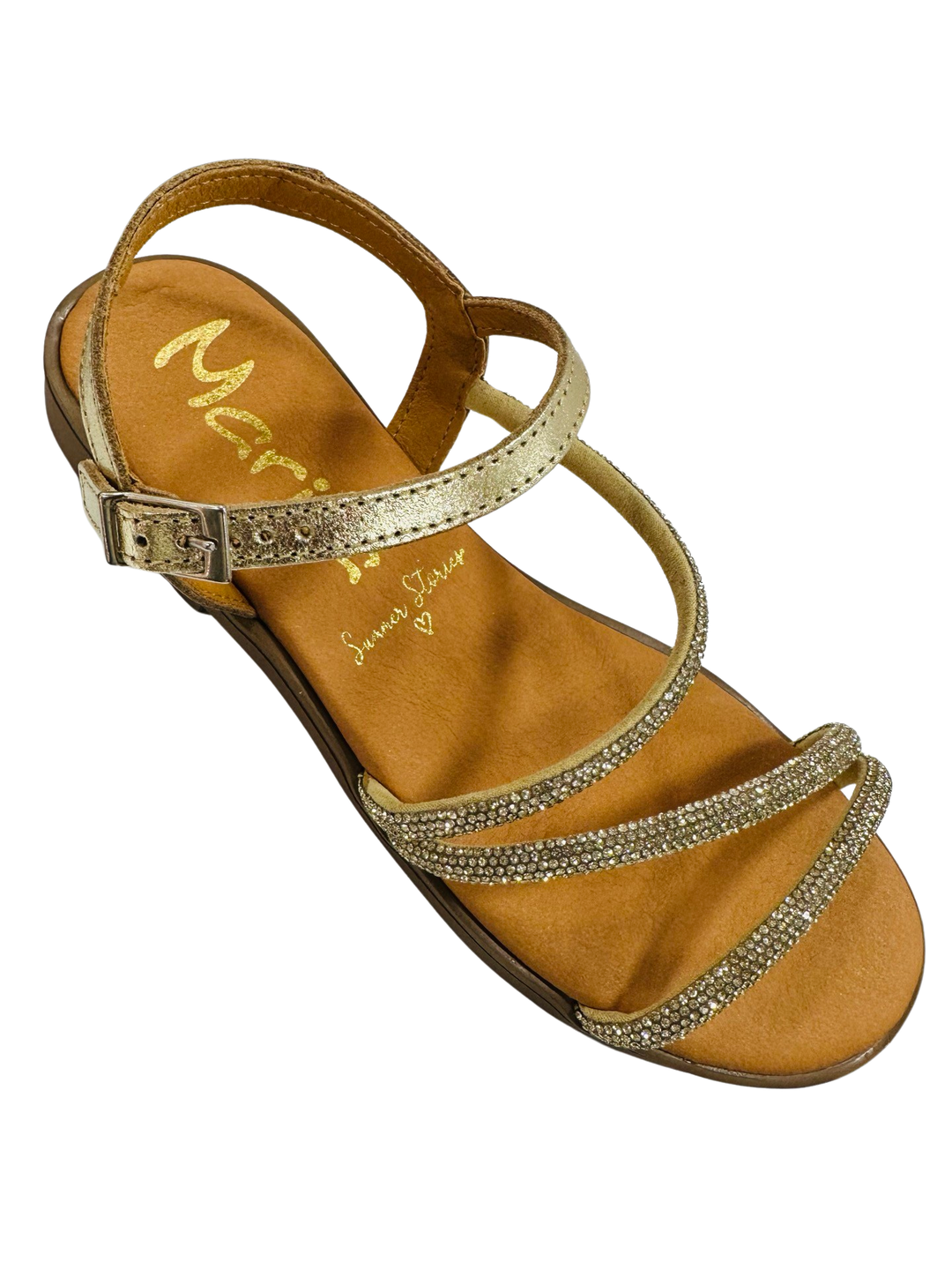 Marila Brades Gold Diamanté Sandal