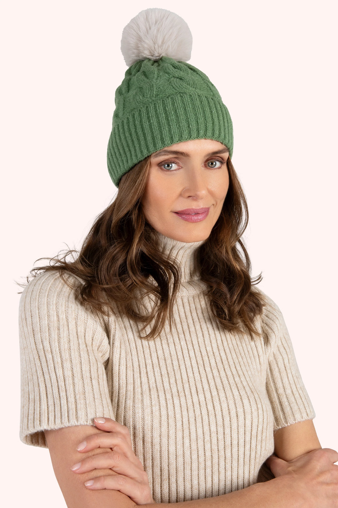Powder Elise Sage/Cream Hat