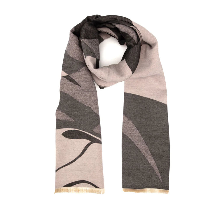 Elie Beaumont Black/Grey/Pink Impression Scarf