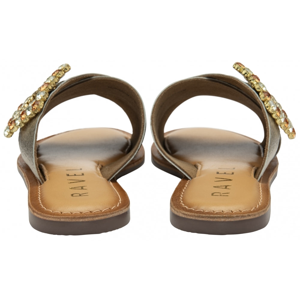 Ravel Polmont Gold Leather Sandal