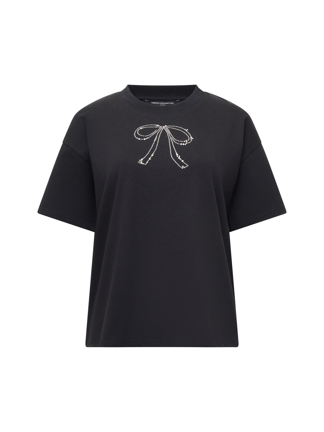 French Connection Pearl Hotfix Bow Tee