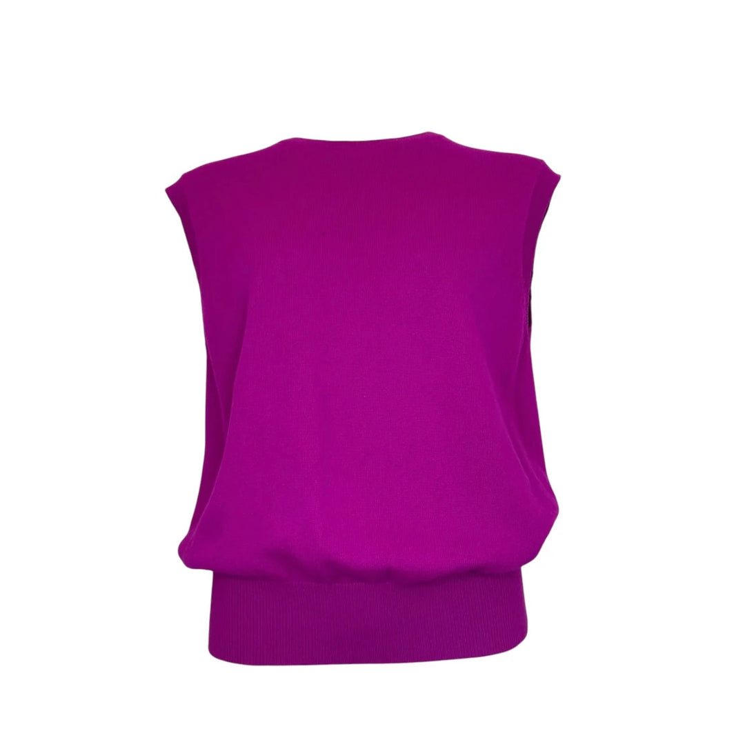 Twins Durango Magenta Sleeveless Round Neck Jumper