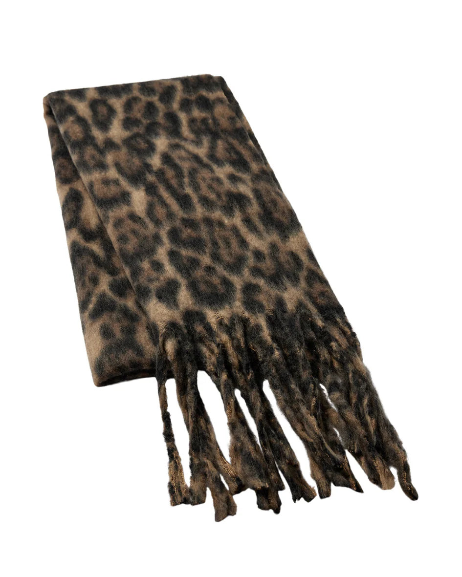Numph Nulonnie Taupe Grey Scarf