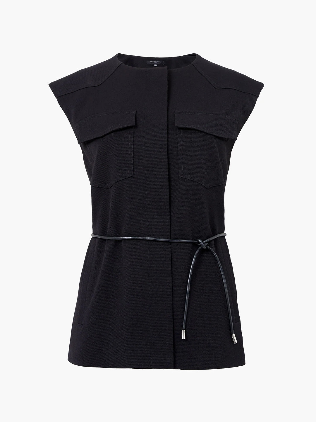 French Connection Clover Tie Waistcoat Black