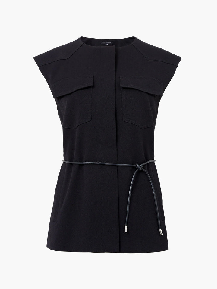 French Connection Clover Tie Waistcoat Black