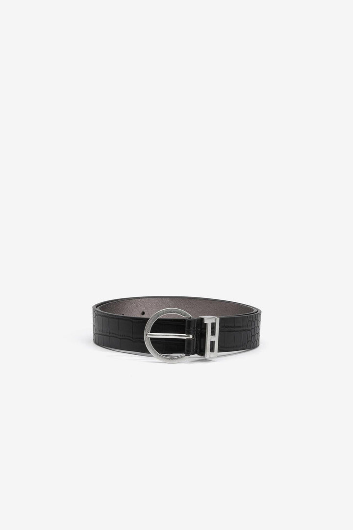 Tiffosi Letrux Black Croc Belt
