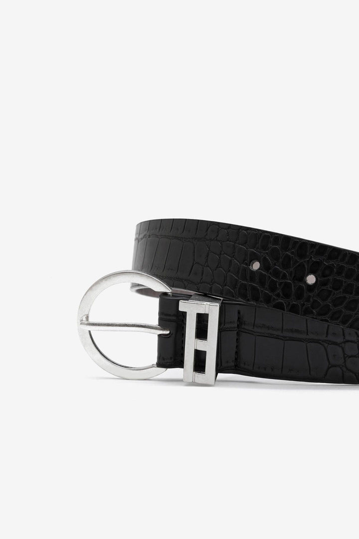 Tiffosi Letrux Black Croc Belt