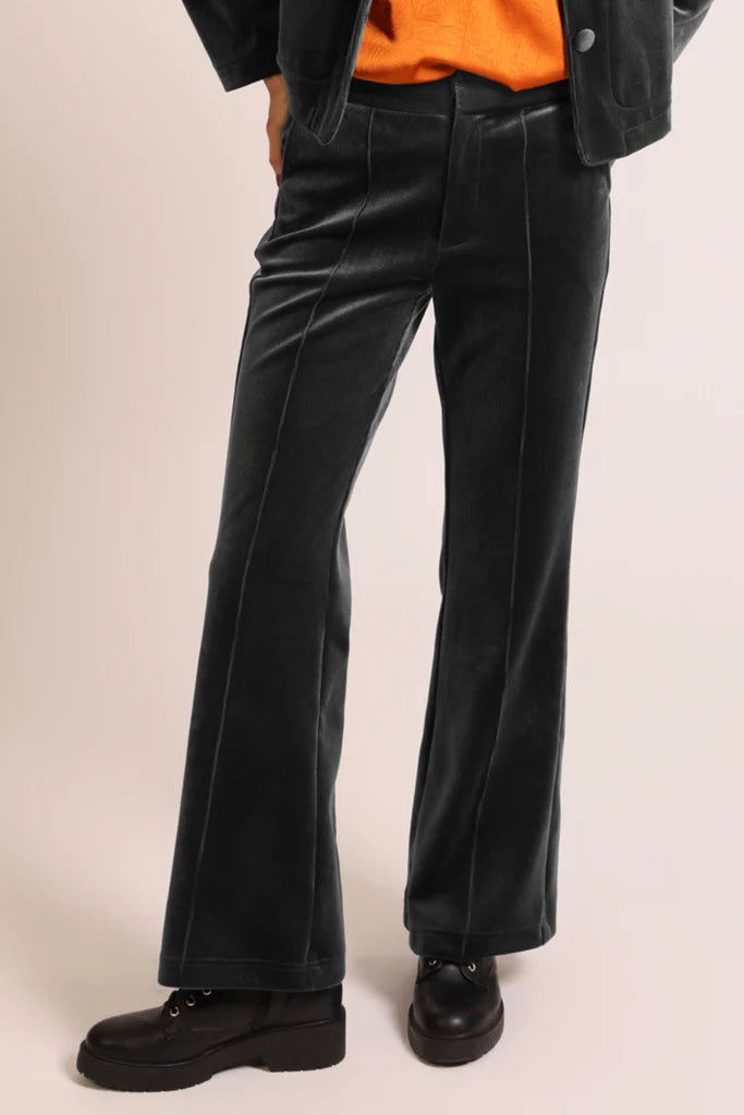 Traffic People Ceeci Black Velvet Trouser
