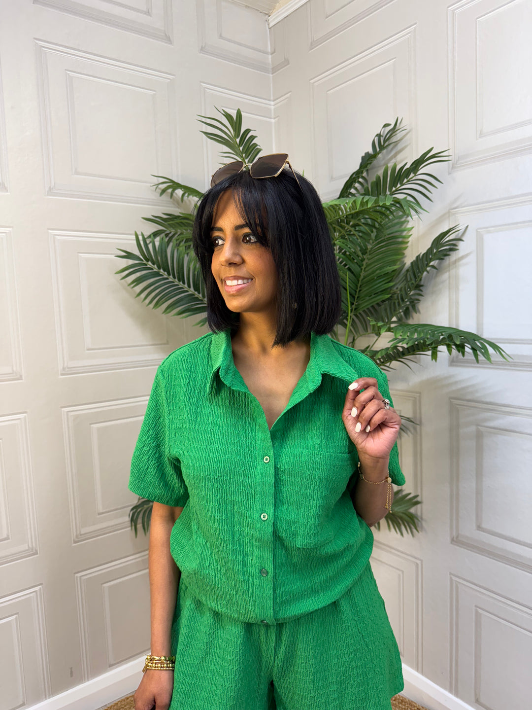 Fluresk Genny Shamrock Green Blouse