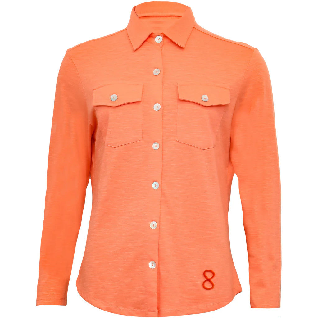 Costa Mani Logo Basic Shirt Coral