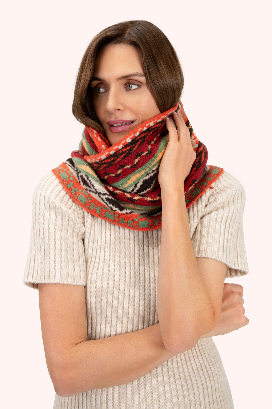 Powder Kayla Russet Fair Isle Snood
