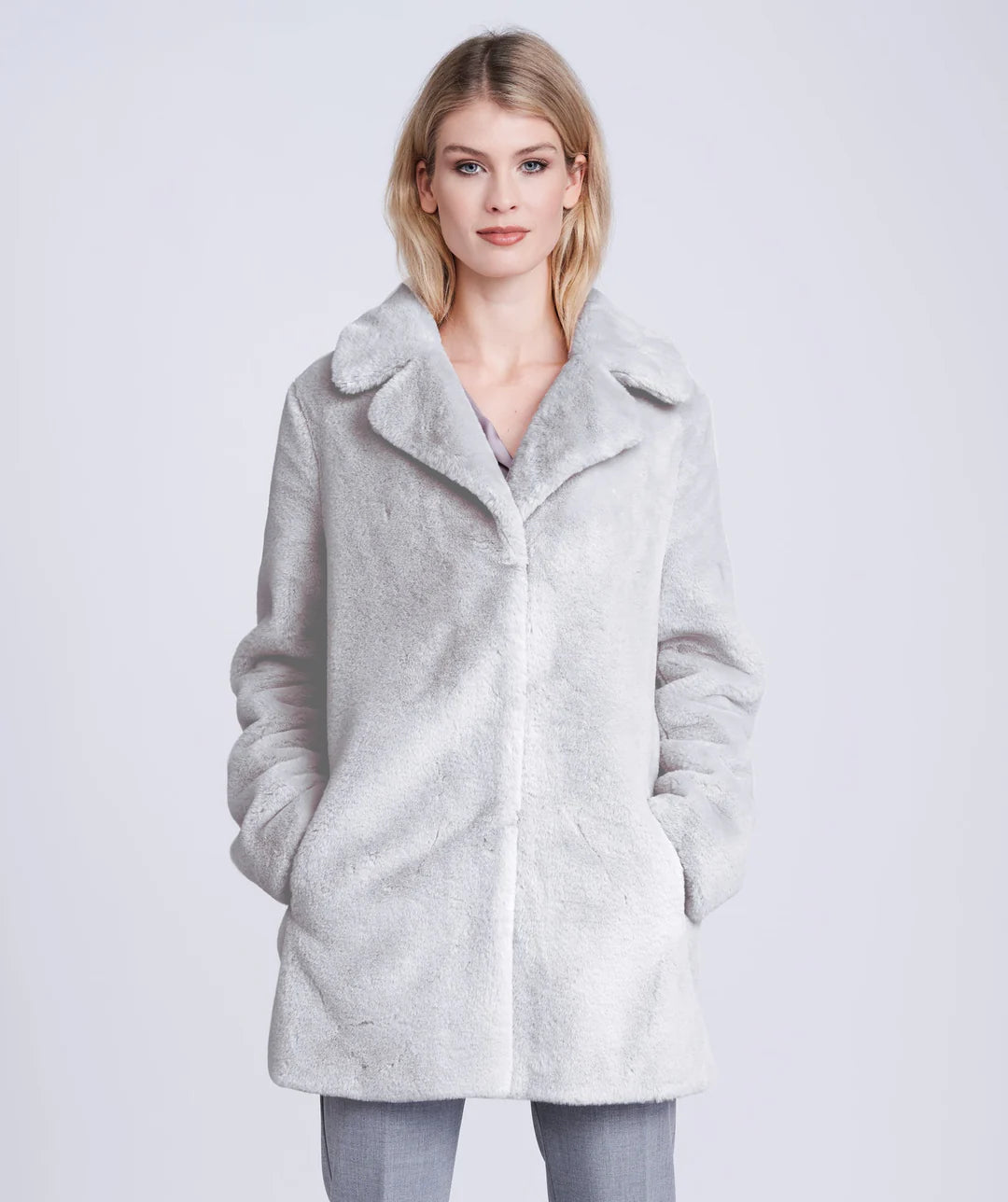 Pia Rossini Kennedy Silver 3/4 Length Fur Coat
