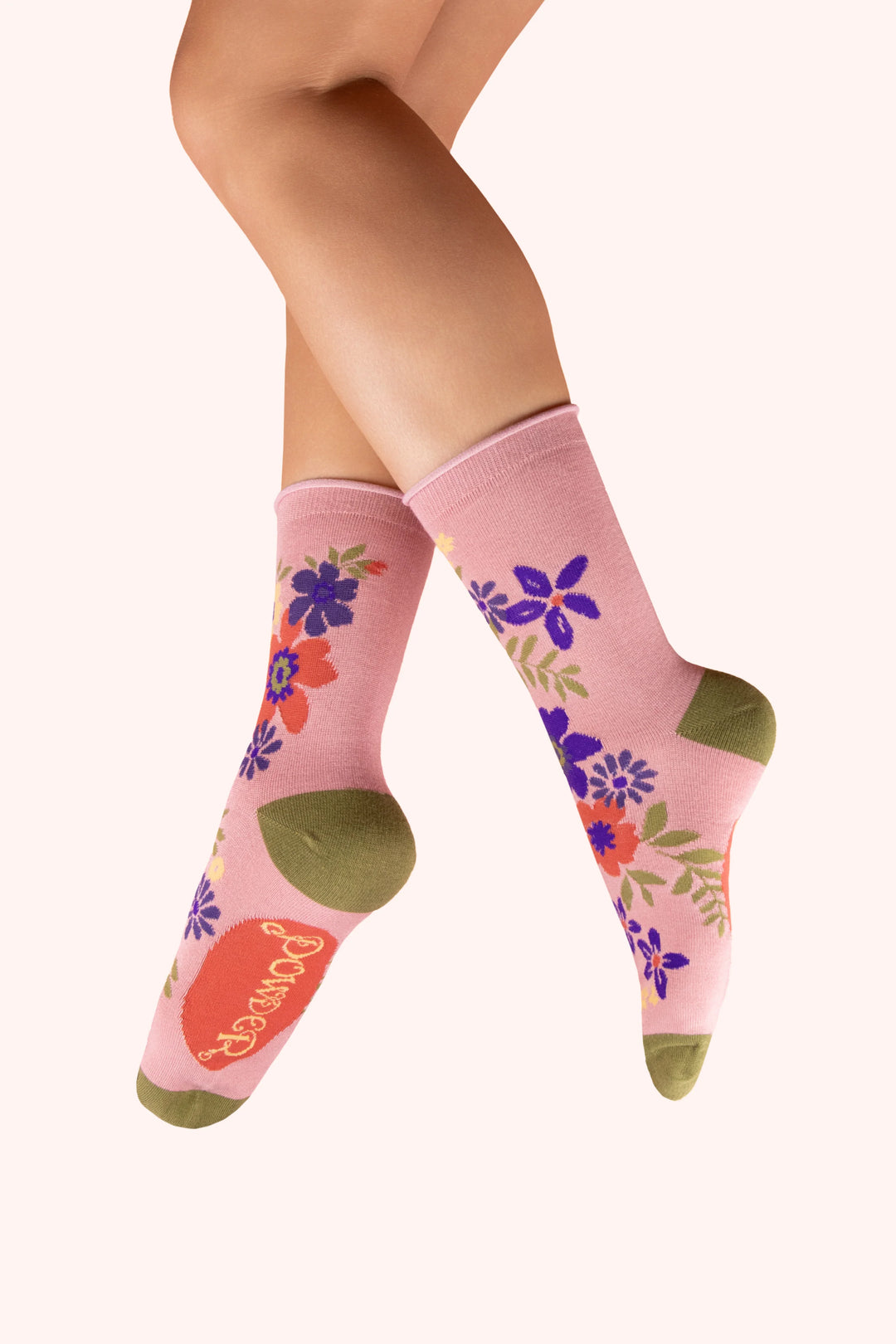 Powder Ladies Floral Spray Candy Ankle Socks