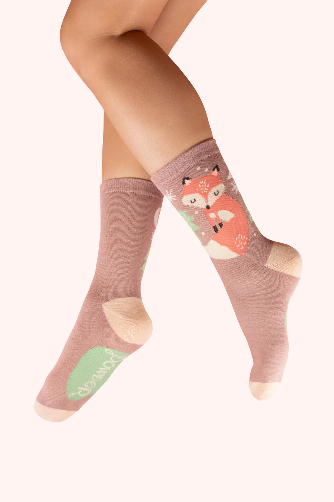 Powder Scandi Fox Mocca Ankle Socks