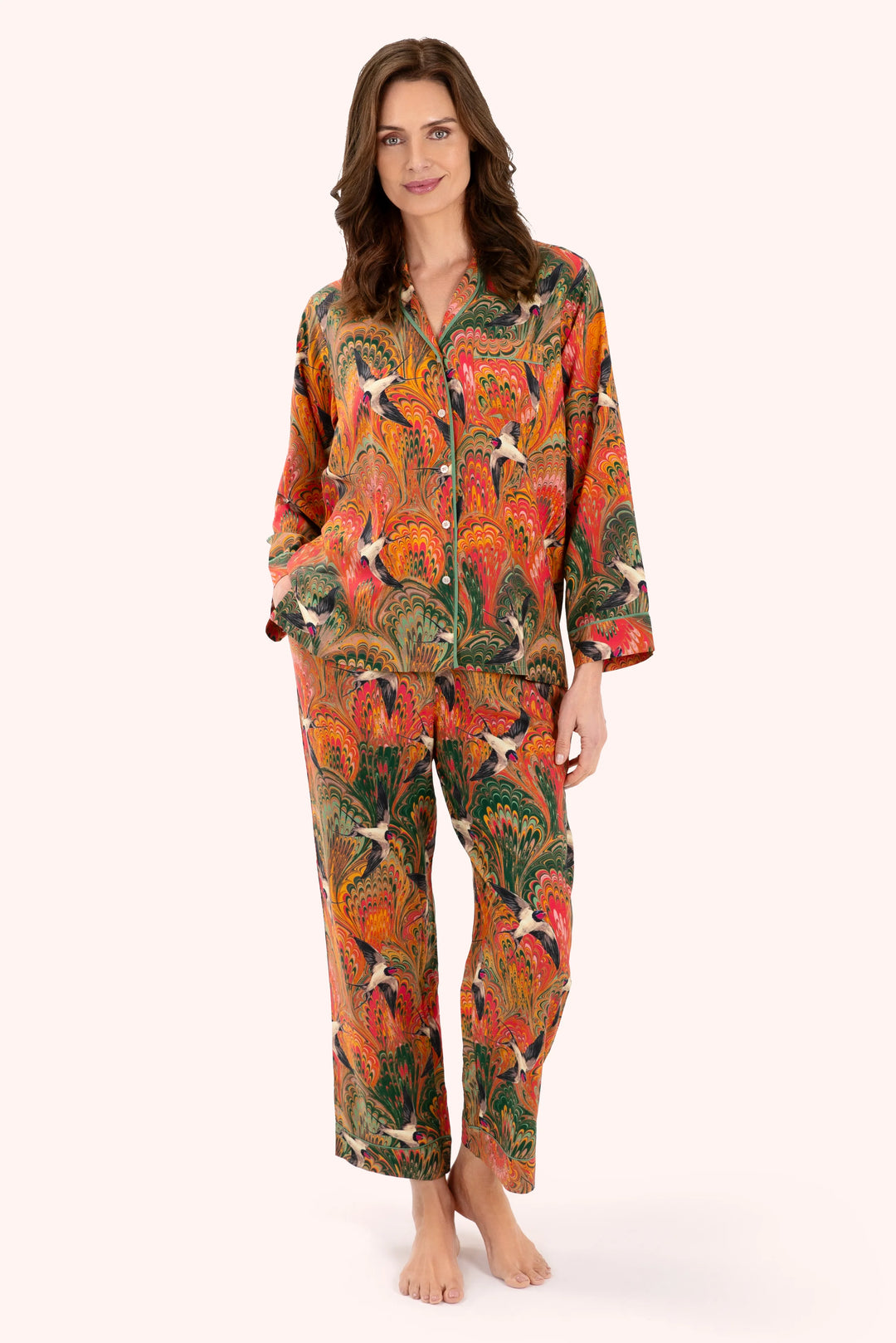Powder Supersoft Marbled Swallows Pyjamas