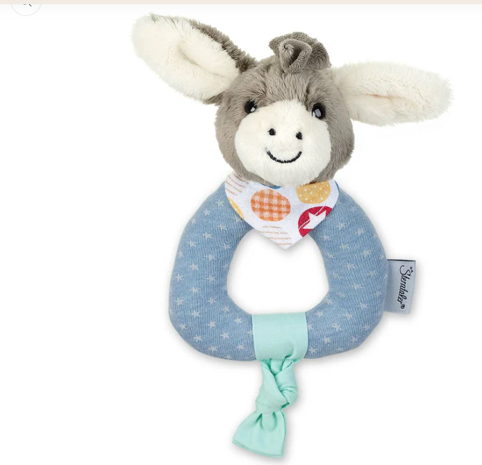 Sterntaler Blue Donkey Rattle Toy
