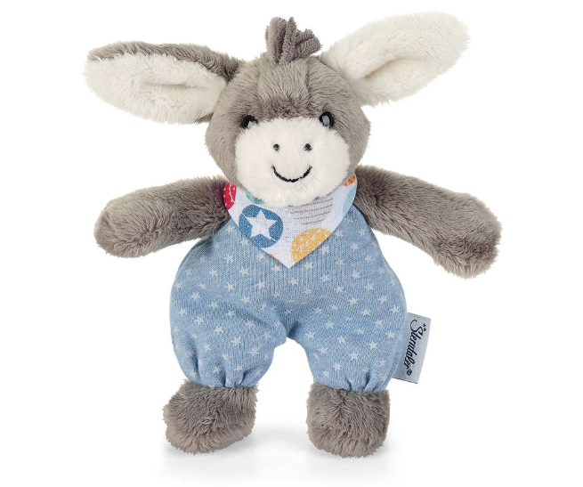 Sterntaler Blue Donkey Mini Rattle Toy