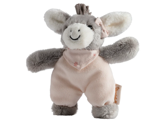 Sterntaler Pink Donkey Mini Rattle Toy