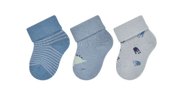 Sterntaler Newborn 3 Pack Dino Socks Boxed