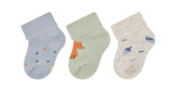Sterntaler Newborn 3 Pack Fox Socks Boxed
