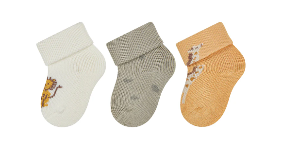 Sterntaler Newborn 3 Pack Safari Socks Boxed