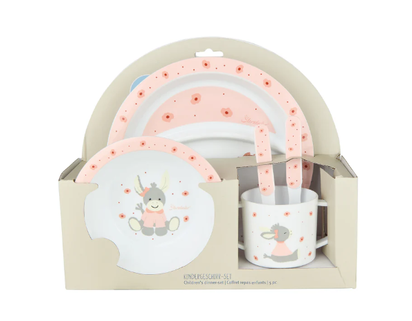 Sterntaler Pink Donkey Dinner Set
