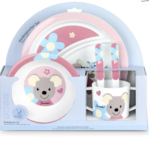 Sterntaler Pink Mouse Dinner Set